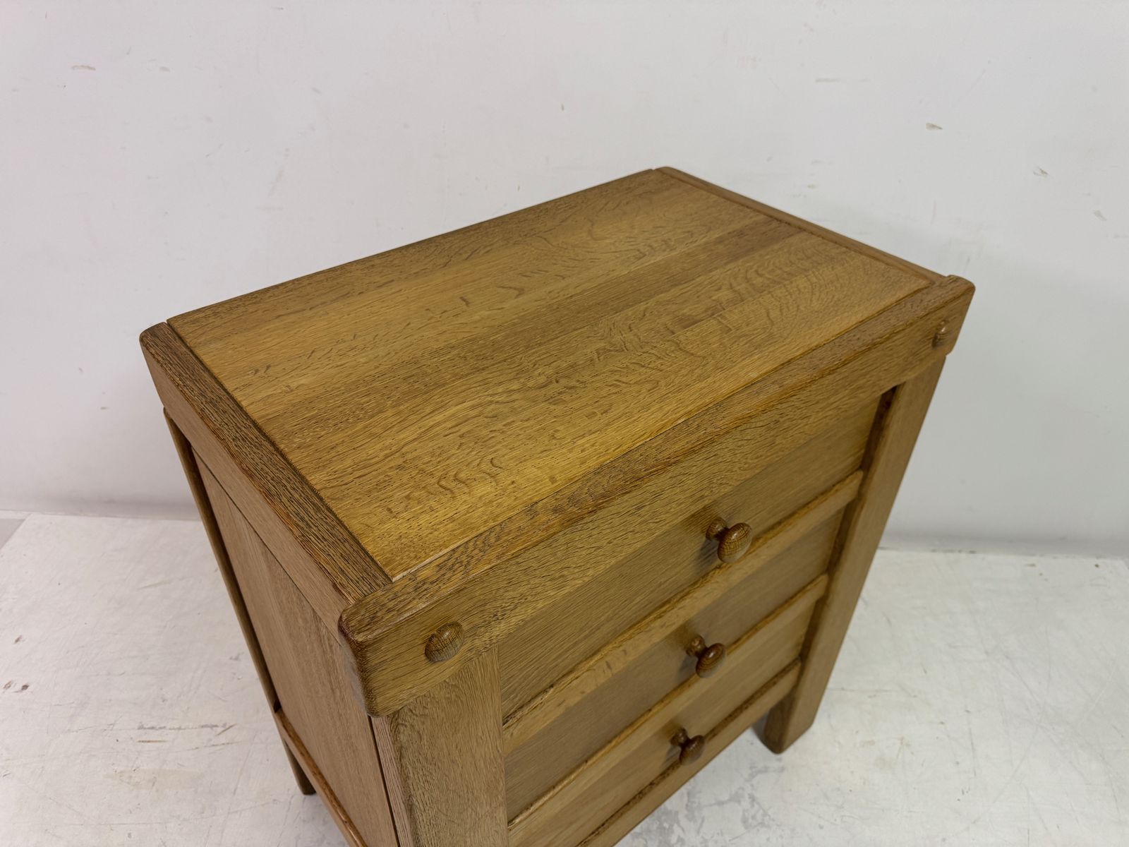 photo for sale Brutalist Three Drawer Oak Chest Of Drawers