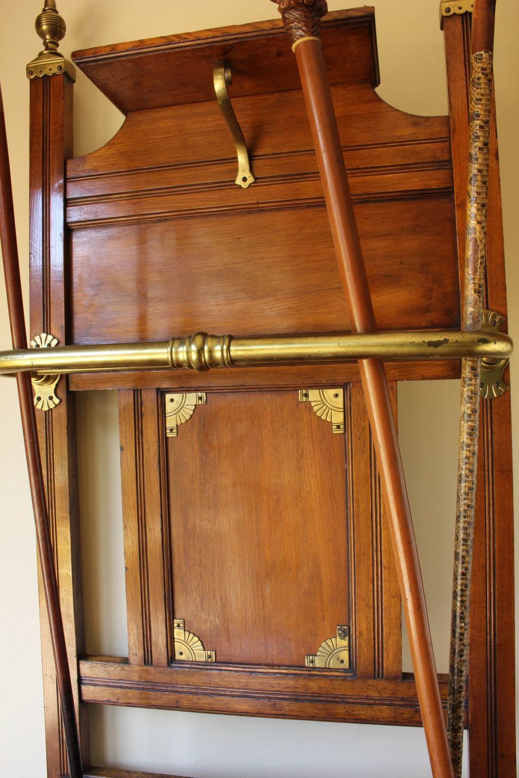 James Shoolbred Oak Hall Stick Stand. Arts & Crafts Umbrella Stand Rack. photo for sale