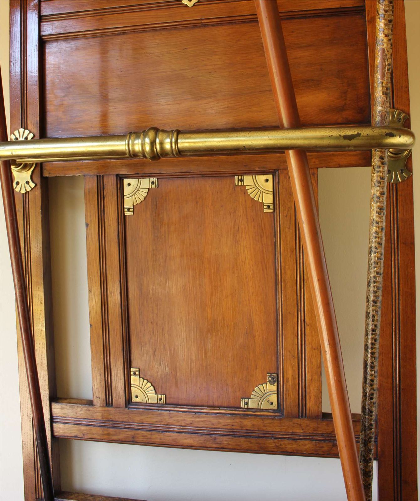 photo buy James Shoolbred Oak Hall Stick Stand. Arts & Crafts Umbrella Stand Rack.