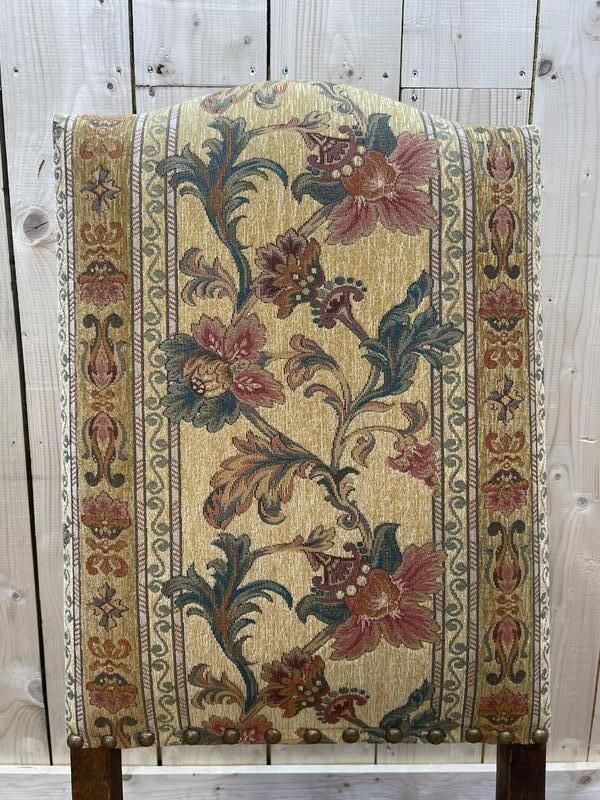 Suite De 4 Louis XIII Os De Mouton Tissu Fleurs photo for sale