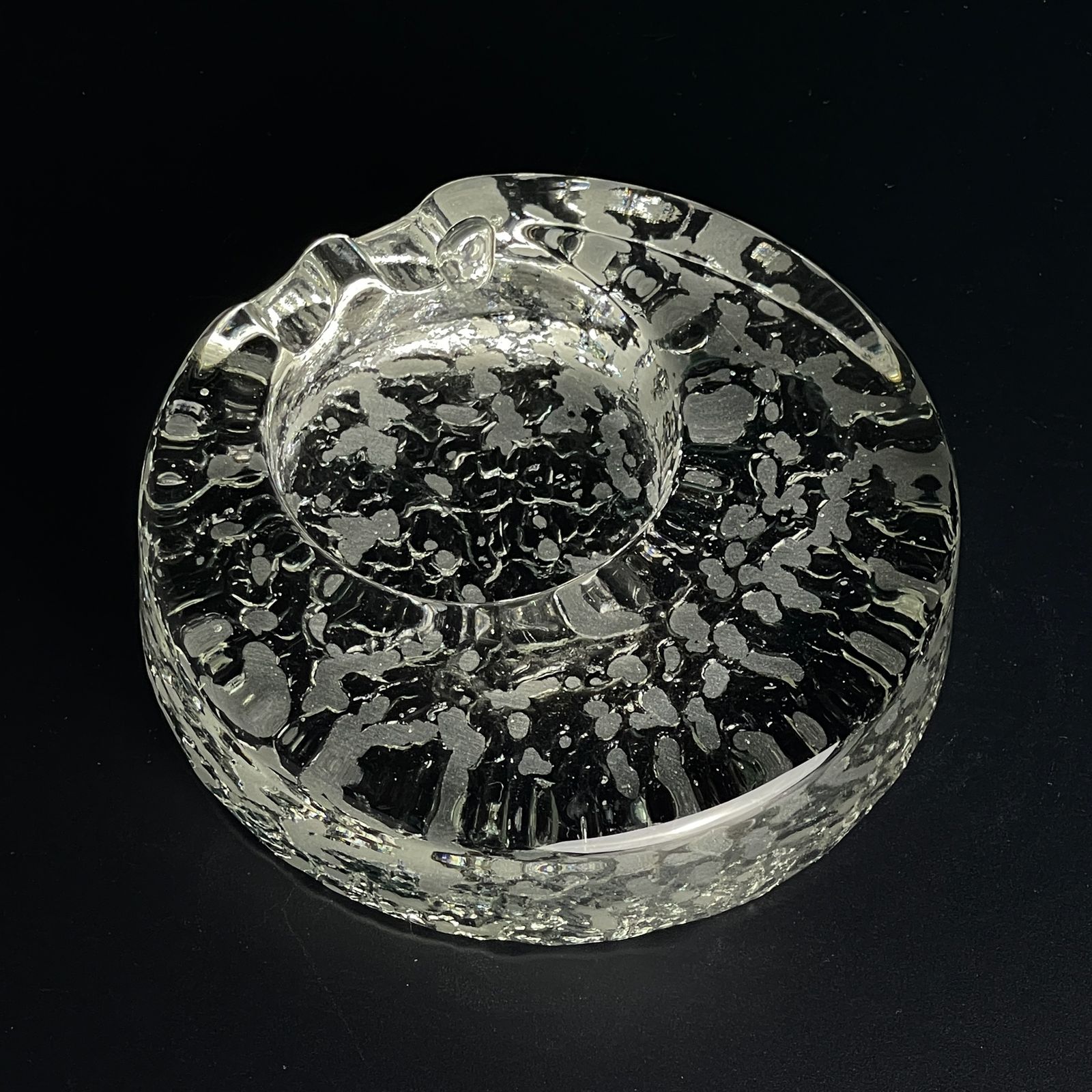 photo buy Vintage Ice Glass Ashtray By Kosta Boda, Sweden, 1970s