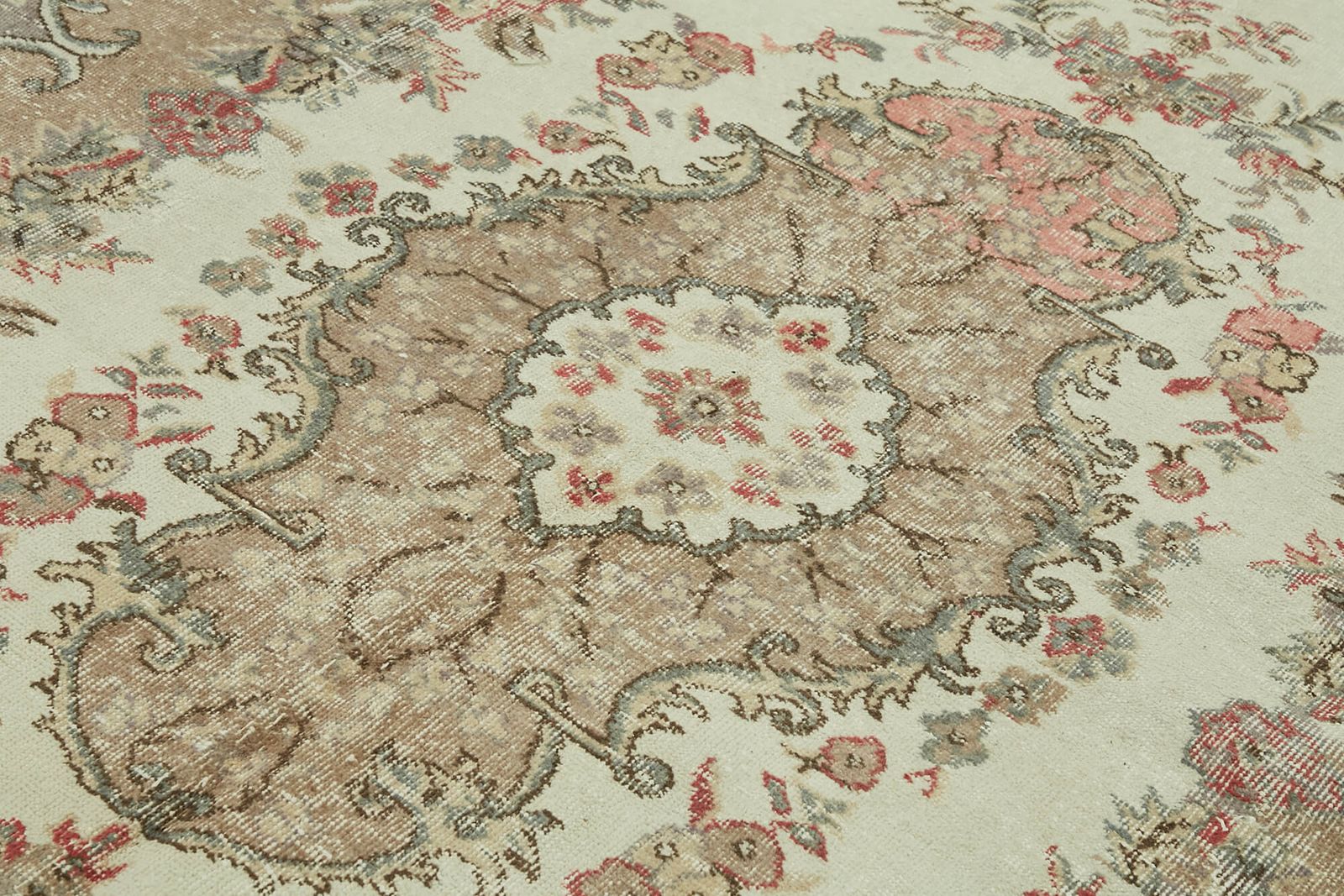 7x11 Beige Turkish Vintage Area Rug   46319 photo 836.0