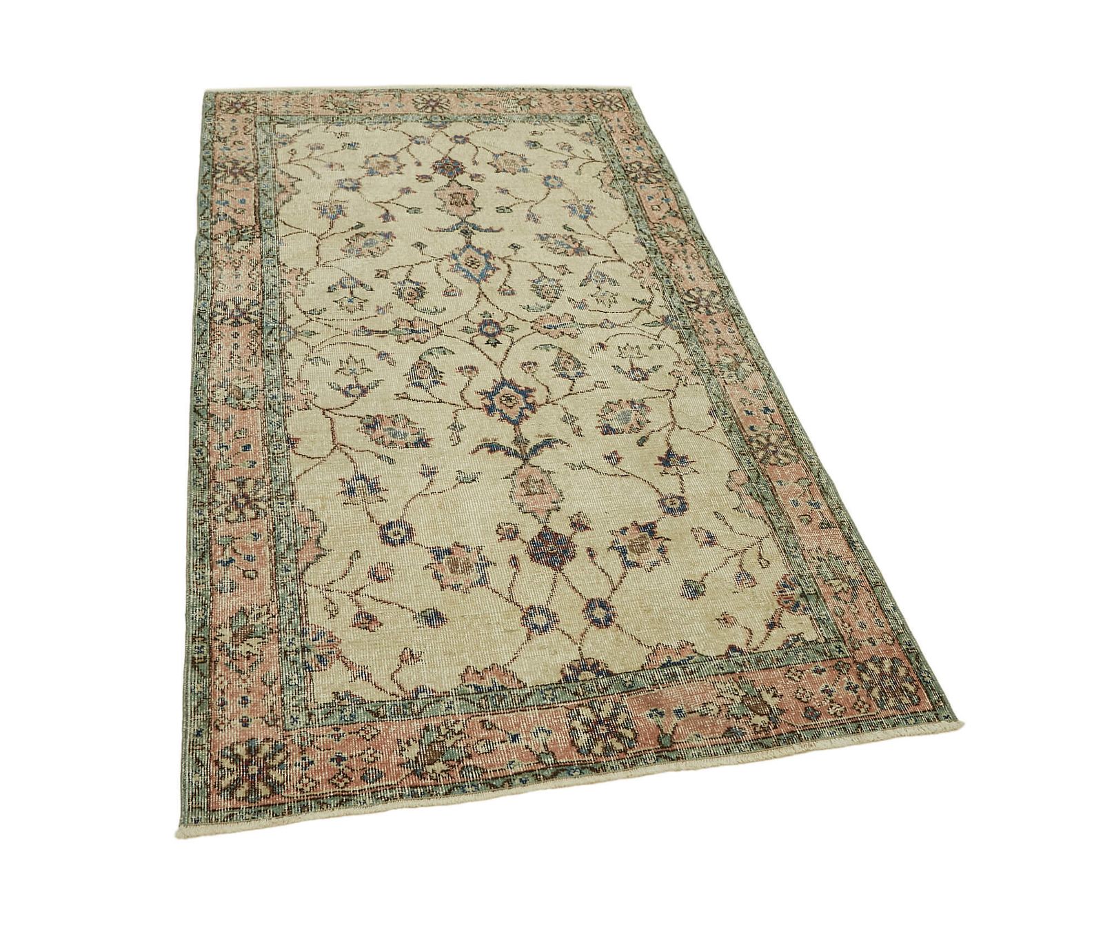 4x6 Beige Turkish Vintage Area Rug   45923 photo furniture