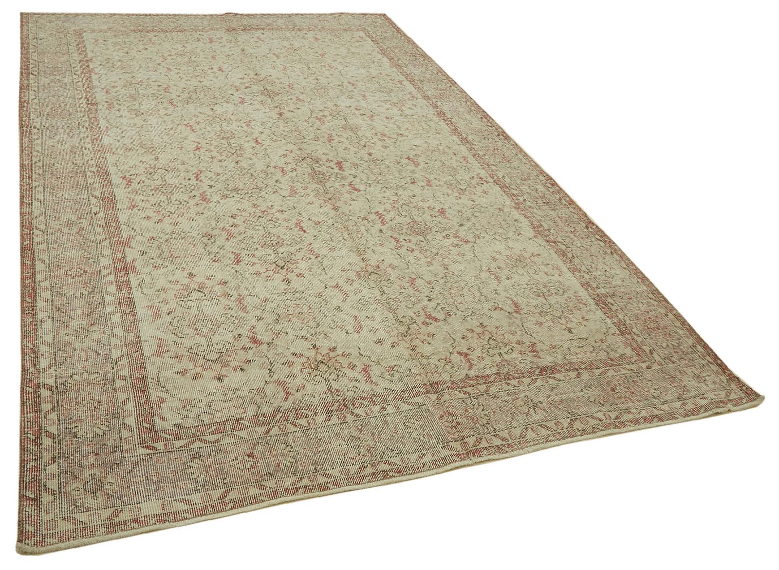 7x10 Beige Turkish Vintage Area Rug photo furniture