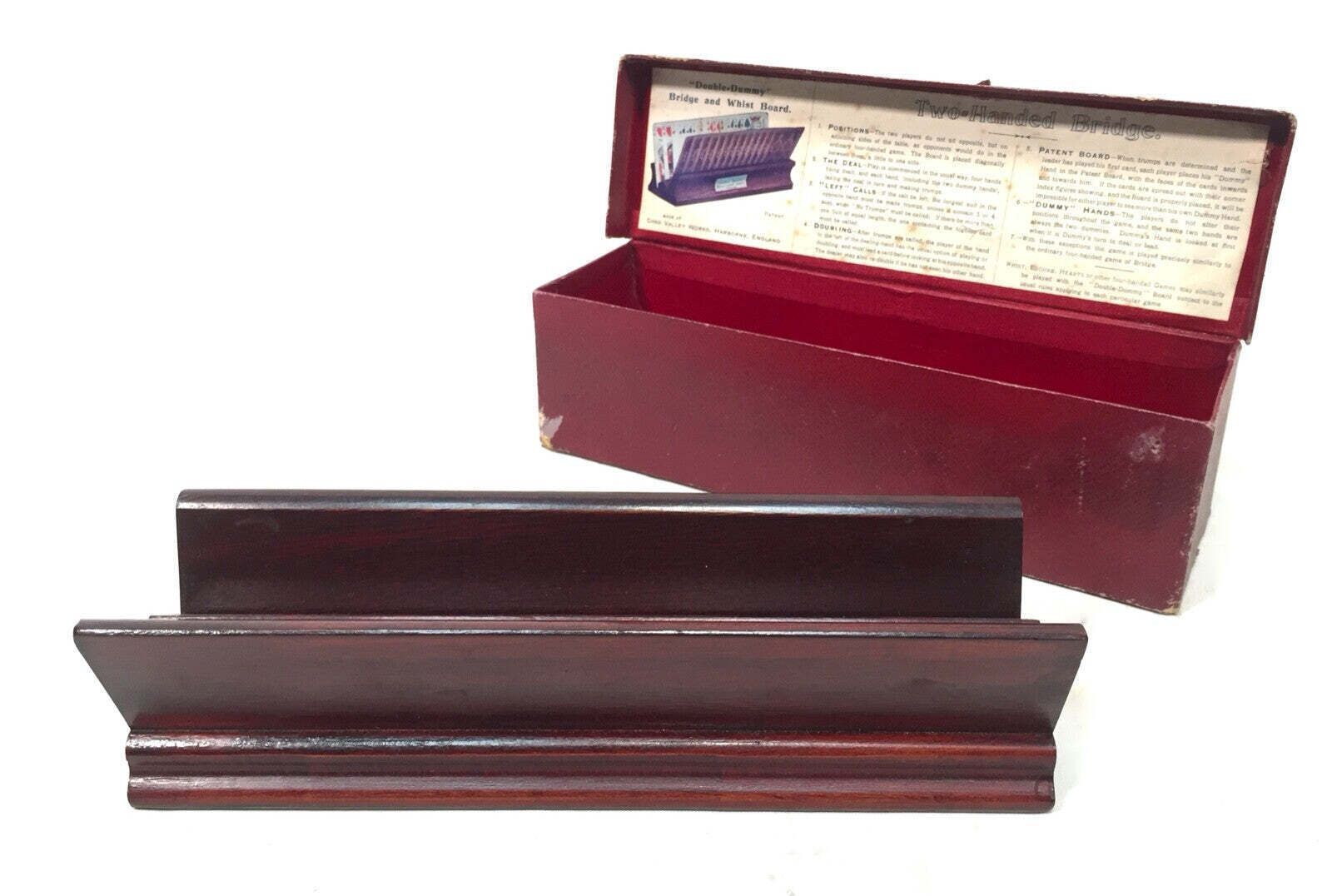 Antique Wooden Chad Valley’s Double Dummy Bridge & Whist Board In Original Box