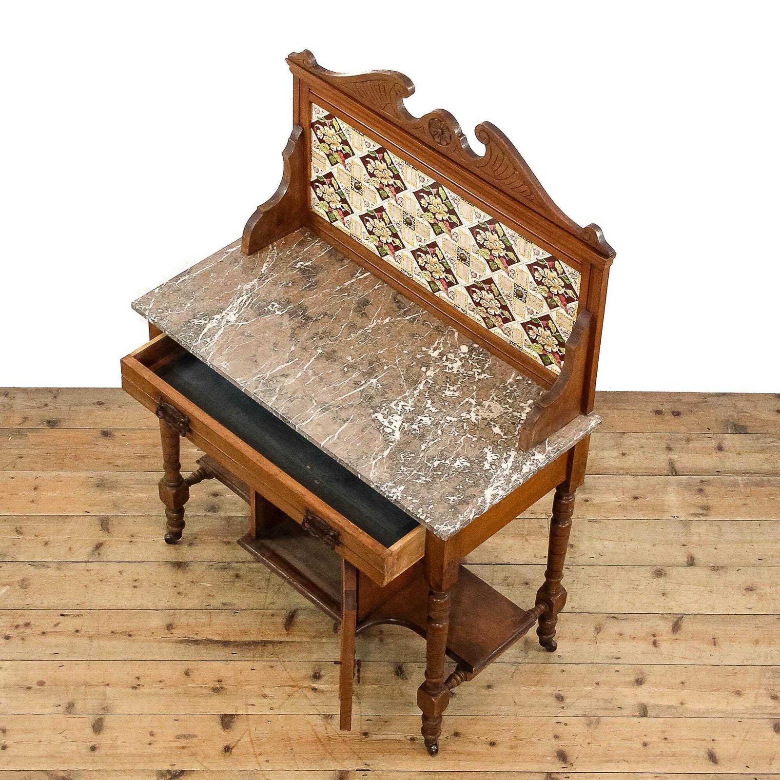 Antique Edwardian Marble Top Washstand | Antique Washstand | Marble Top | Bedroom Furniture | Antique (M 6032) photo furniture