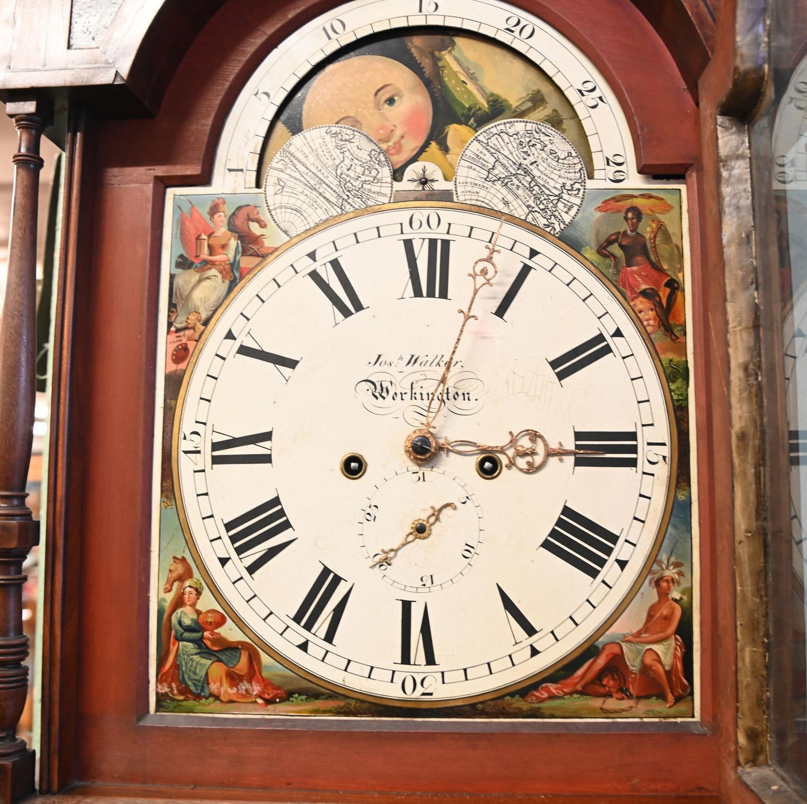 2700.0 Victorian Grandfather Clock Longcase Josh Walker Workington 1820 photo