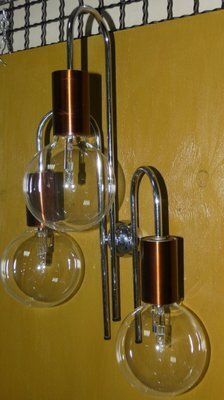 1970s Waterfall Wall Lamp Attributed To Robert Sonnemann, USA photo for sale
