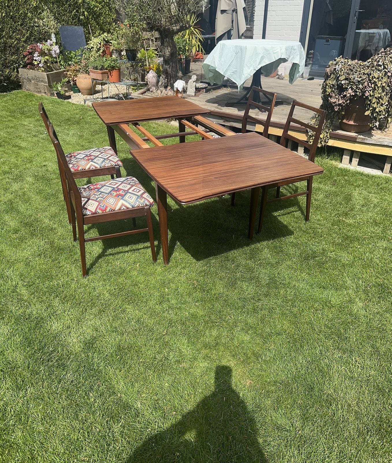 1960s Period Teak/Afromosia Extendable Dining Table And Four Chairs photo buy