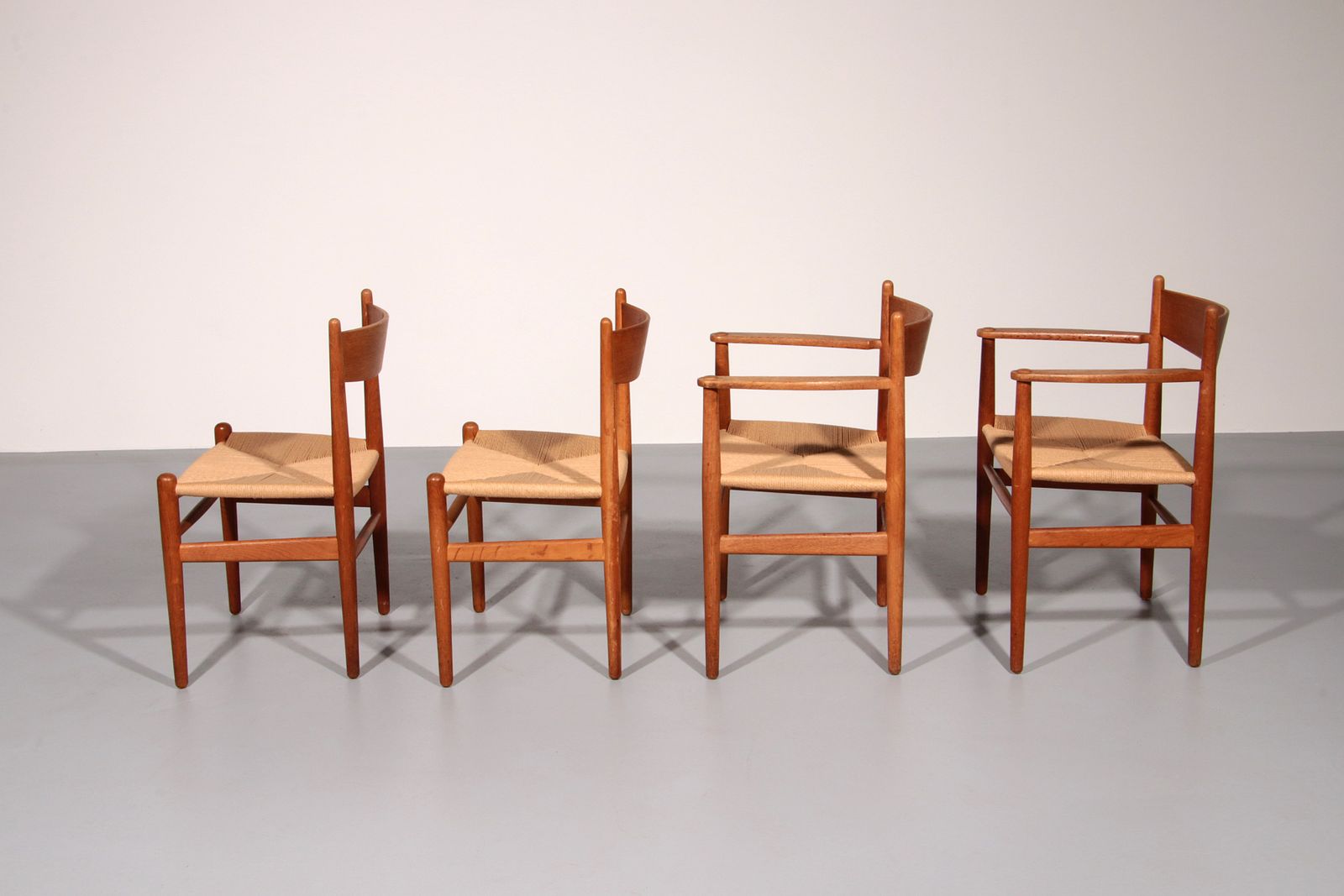 Dining Chairs By Hans Wegner For Carl Hansen & Søn,Denmark 2 Ch37 And 2 Ch36 photo Furniture