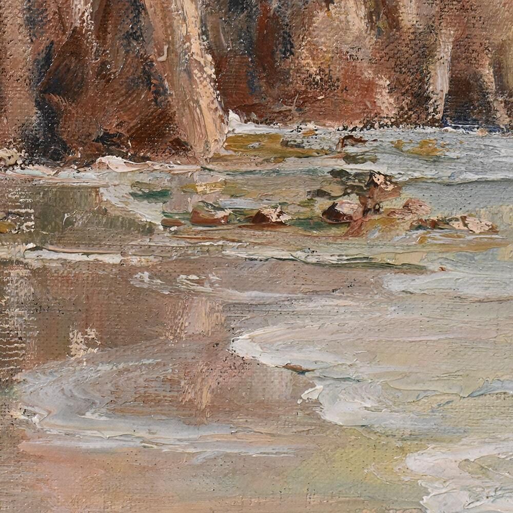 Seascape Painting, Antique Oil  With Marine, Oil On Canvas, 20th Century. photo vinterior