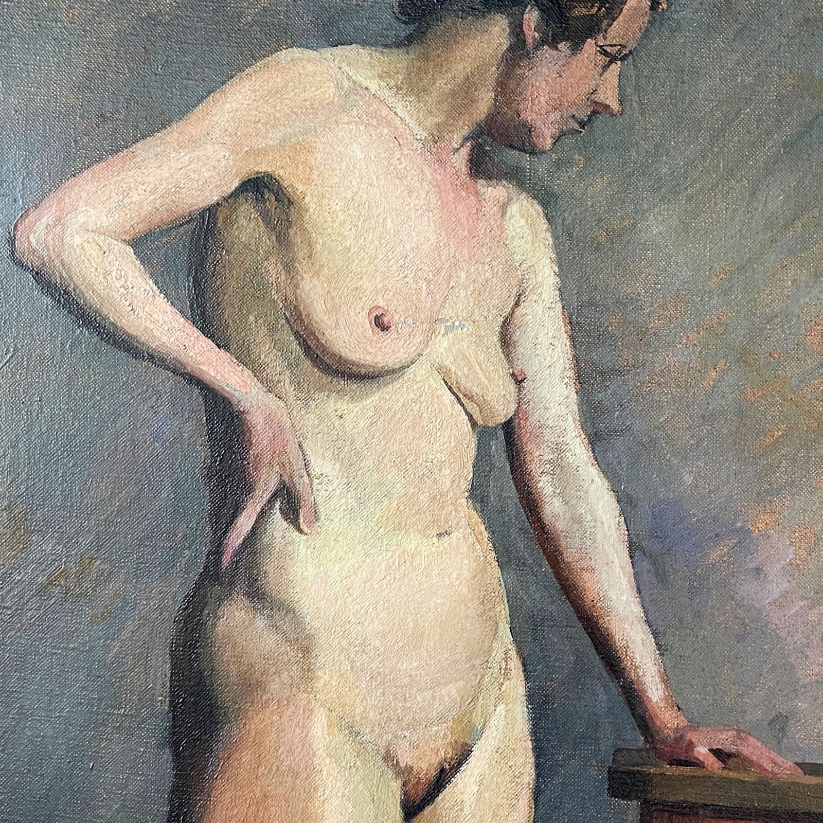 Academic Study Of A Nude. Frank G Howes (1916 1989). photo Art