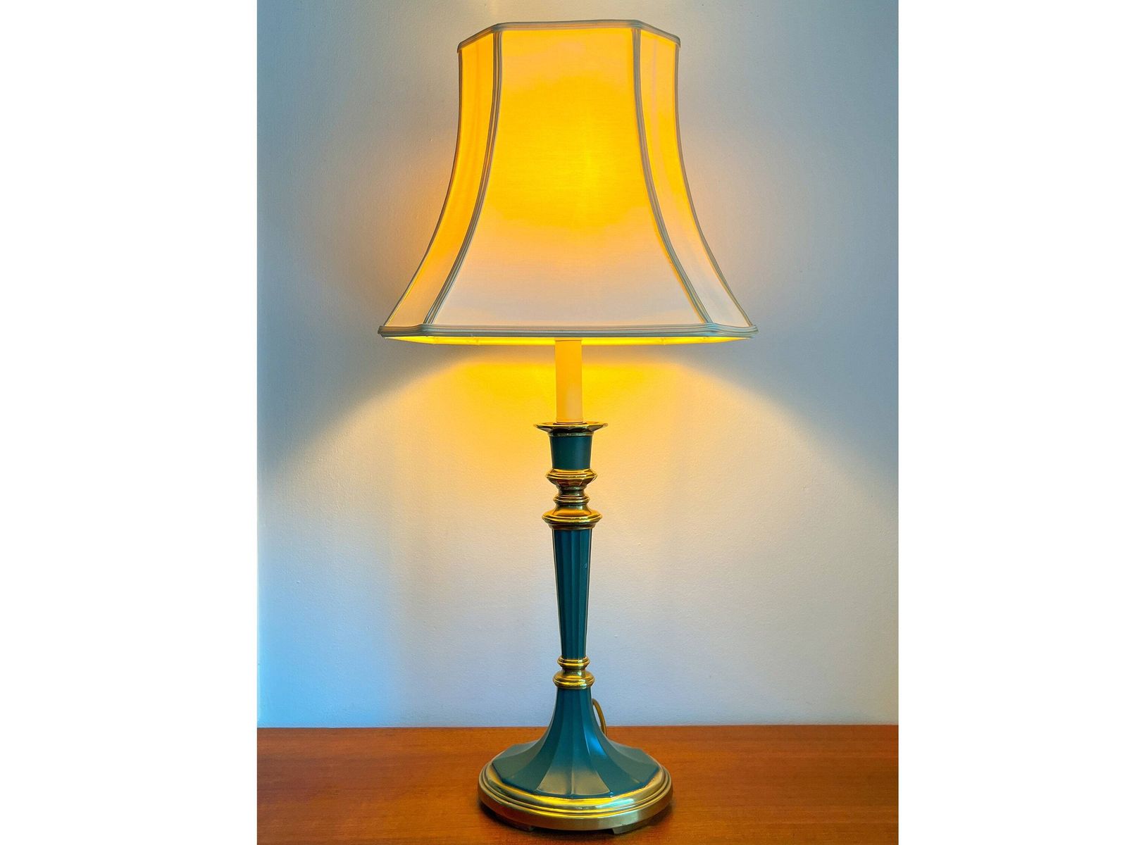 Vintage Xl Table Lamp By Kullmann, The Netherlands – Brass – Mid Century – Regency – Empire