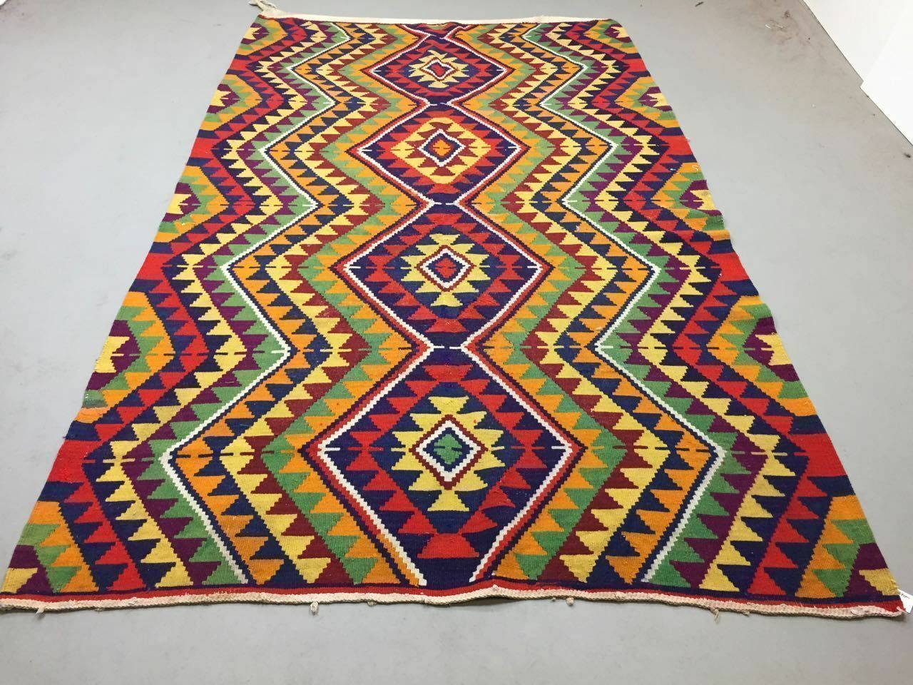 Vintage Turkish Kilim Kelim Rug 300x187cm  Shabby Chic Wool, Country Home Large