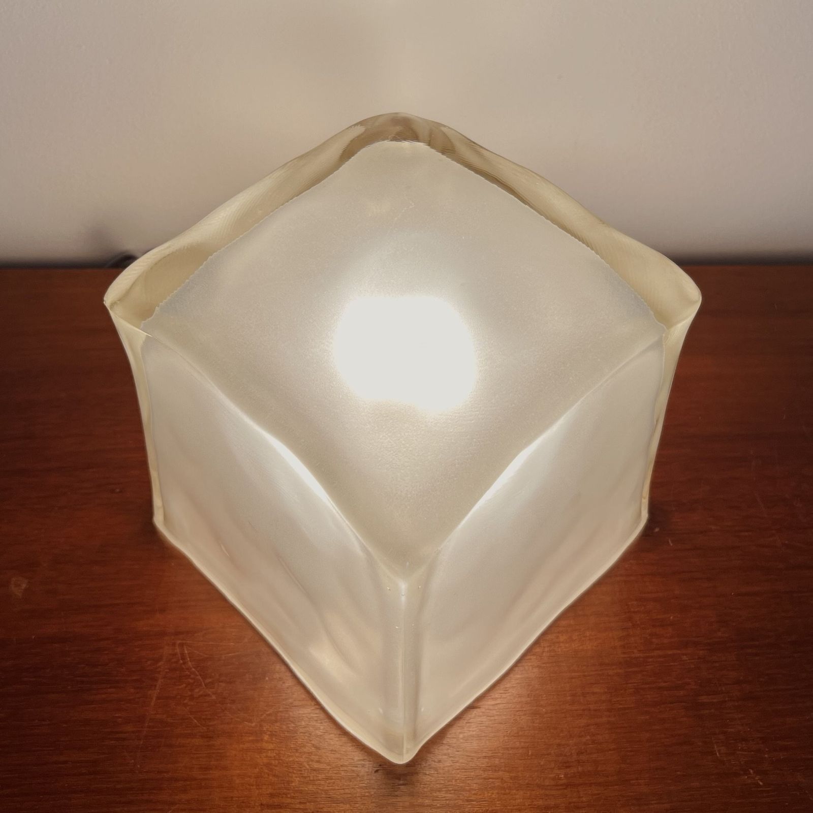 Iconic Vintage Ikea Iviken Ice Cube Lamp   Frosted Glass   Table Lamp photo buy