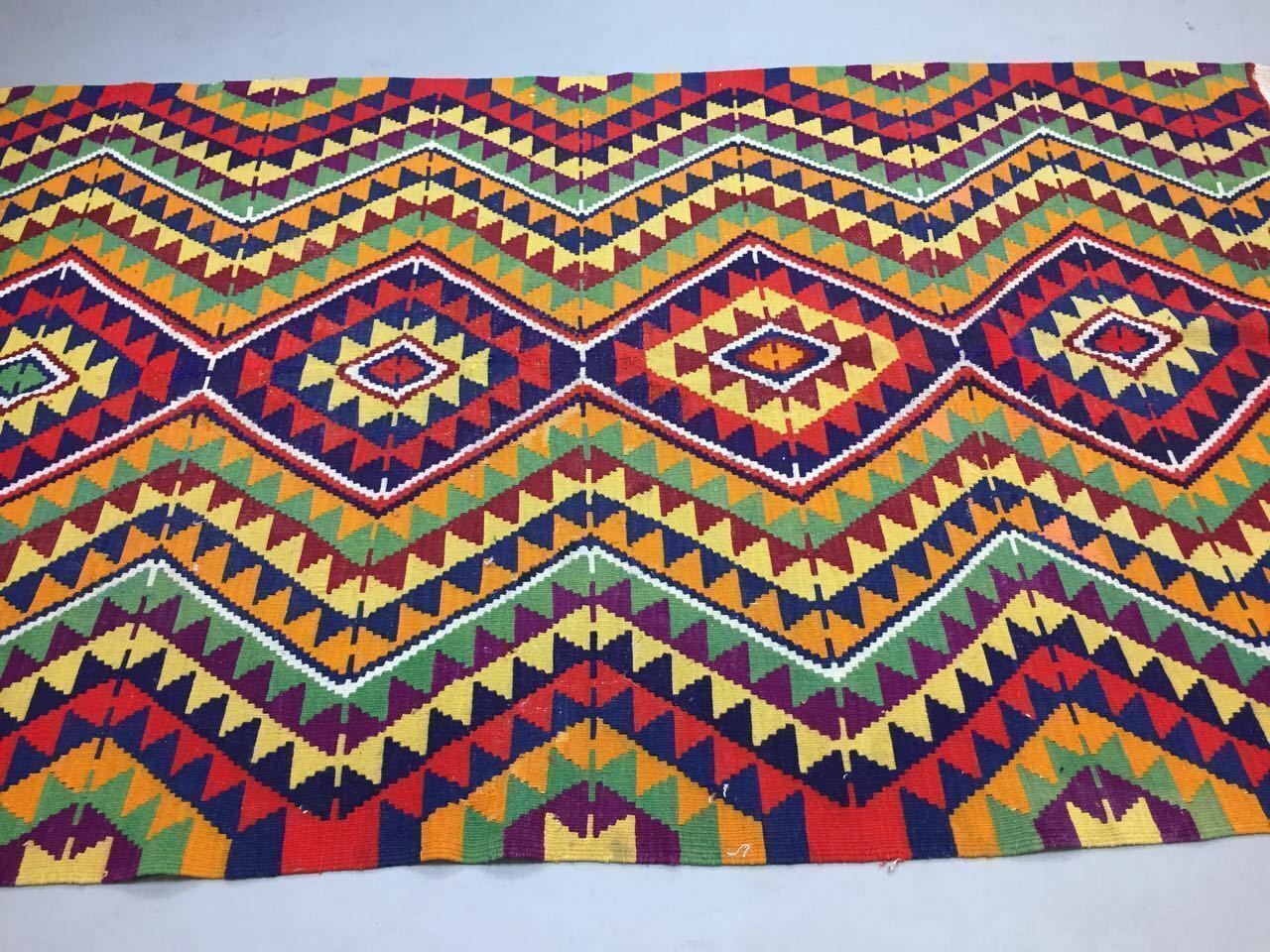 Vintage Turkish Kilim Kelim Rug 300x187cm  Shabby Chic Wool, Country Home Large photo vintage