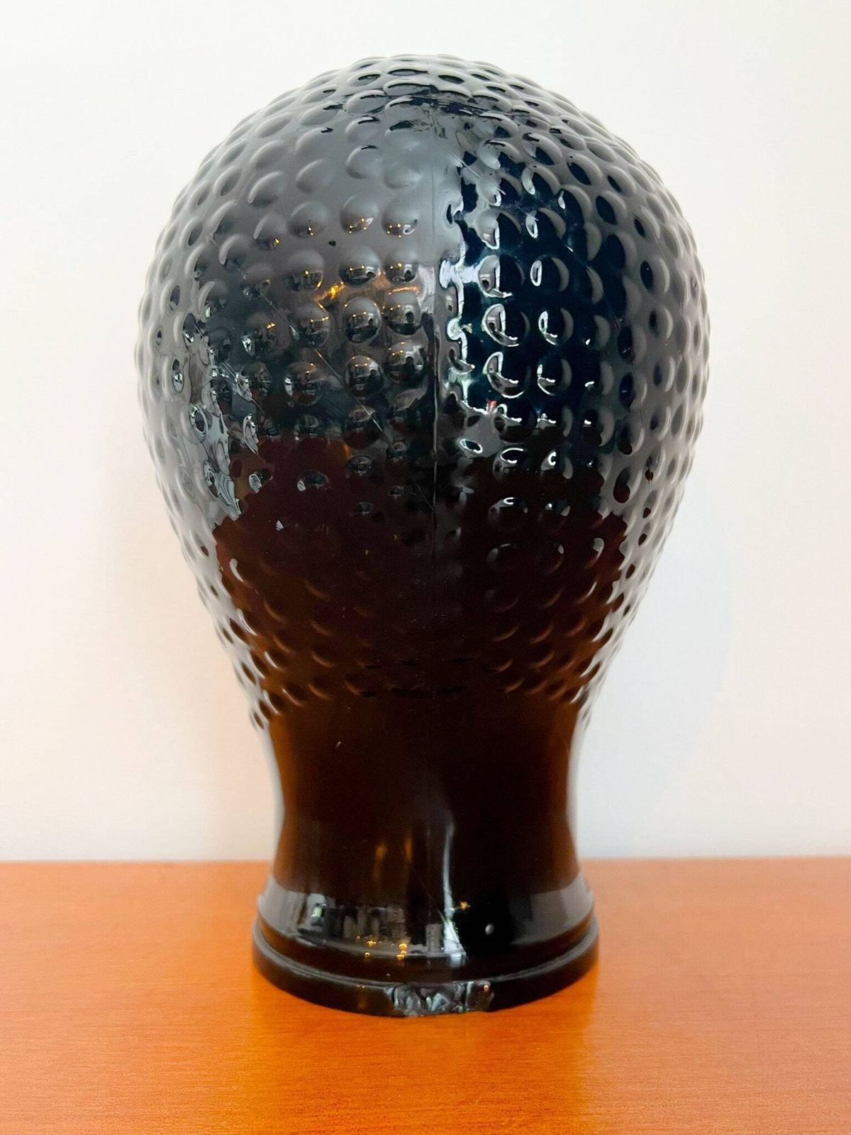 Vintage Black Glass Mannequin Head   1970s   Mid Century Modern Design photo 90.0