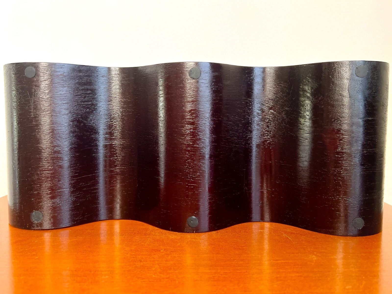 Vintage Wavy Plywood Wine Rack   1970s   Scandinavian Design   Mcm photo buy