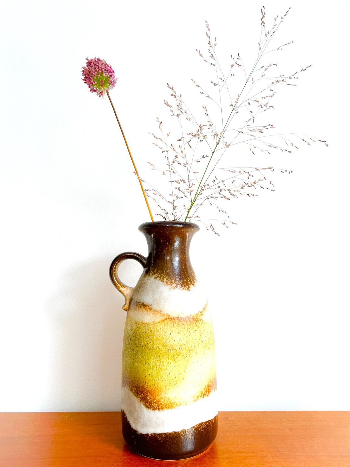 Vintage Scheurich W.Germany Grote Keramische Vaas 493 27 | Fat Lava | Mid Century photo for sale