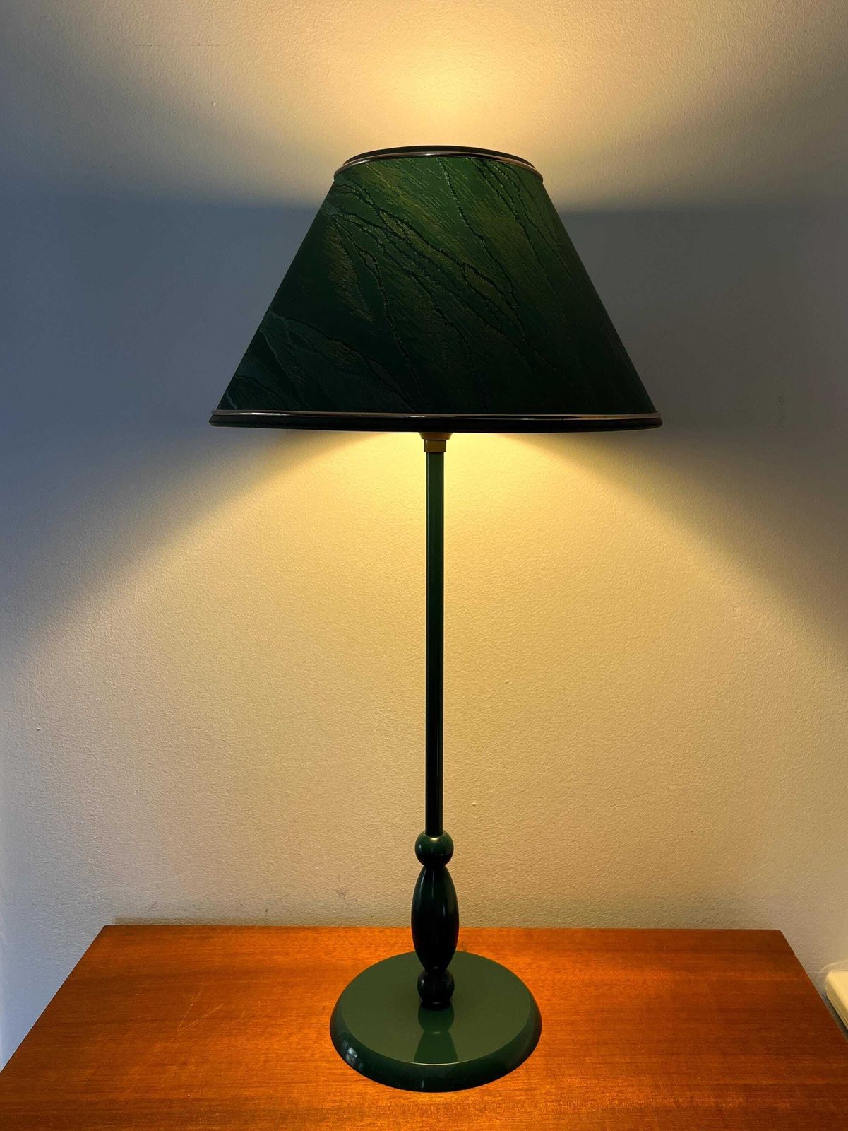 Vintage Tafellamp   Metaal   Groen, Goud   Mid Century photo for sale