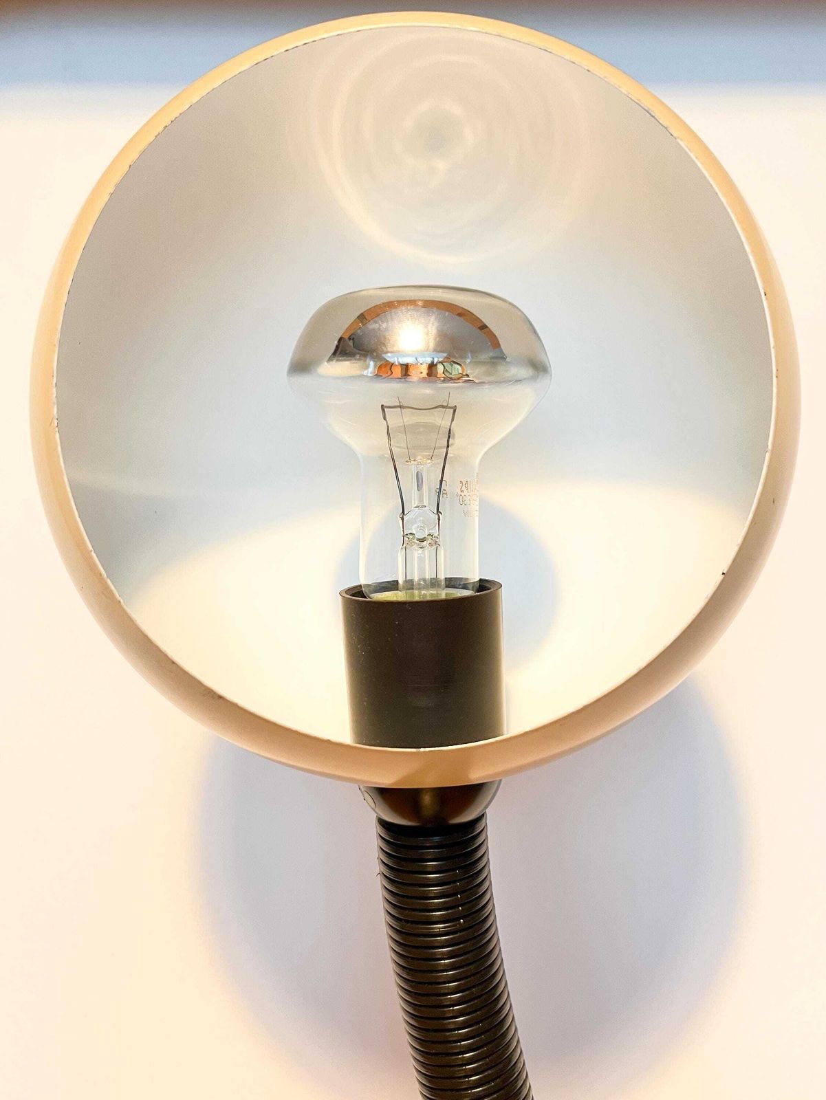 Vintage Schmidt Model 7001 Bureaulamp Met Flexibele Gooseneck   Mushroom   Space Age   Cobra – Mid Century   Eye Ball photo 122.0