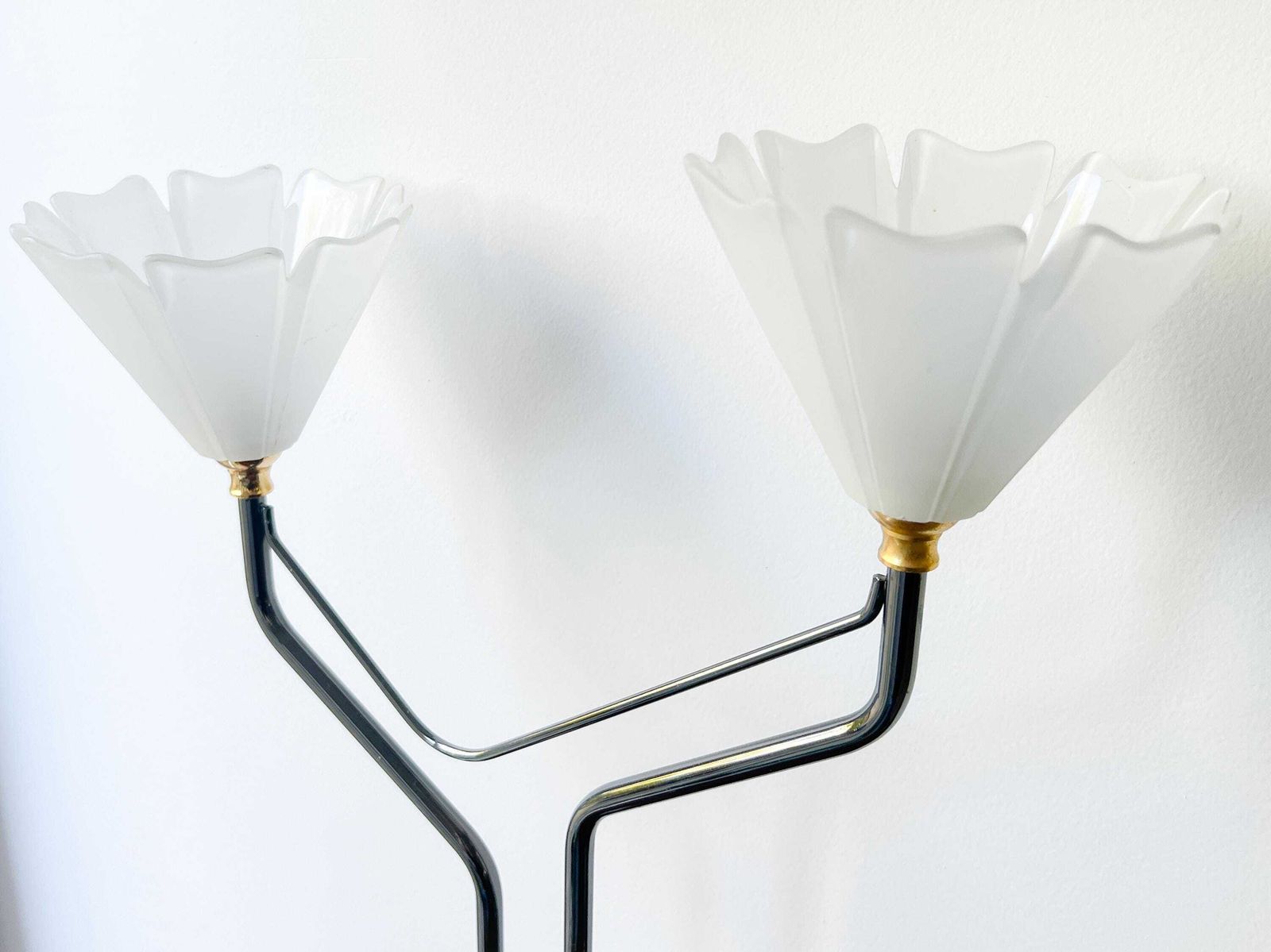 Vintage Table Lamp By Massive   Belgian Design   Brass, Bronze, Glass   Mid Century photo 134.0