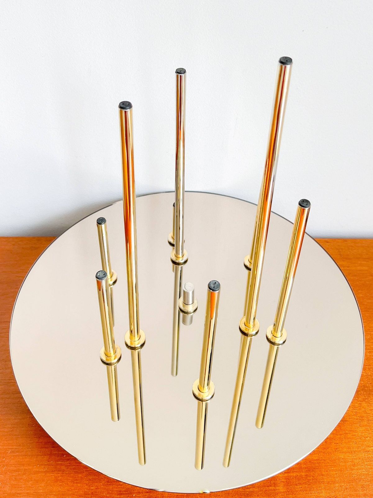Hollywood Regency Ceiling Lamp By 'Massive' – 9 Lights – Tubular photo vinterior