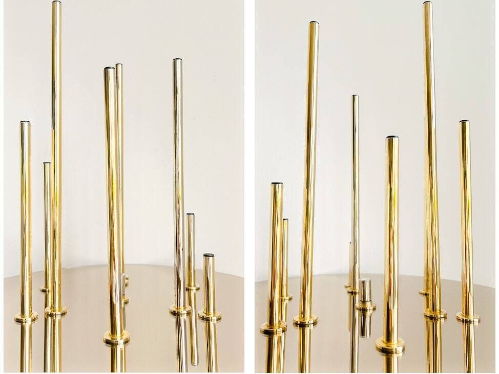 photo furniture Hollywood Regency Ceiling Lamp By 'Massive' – 9 Lights – Tubular
