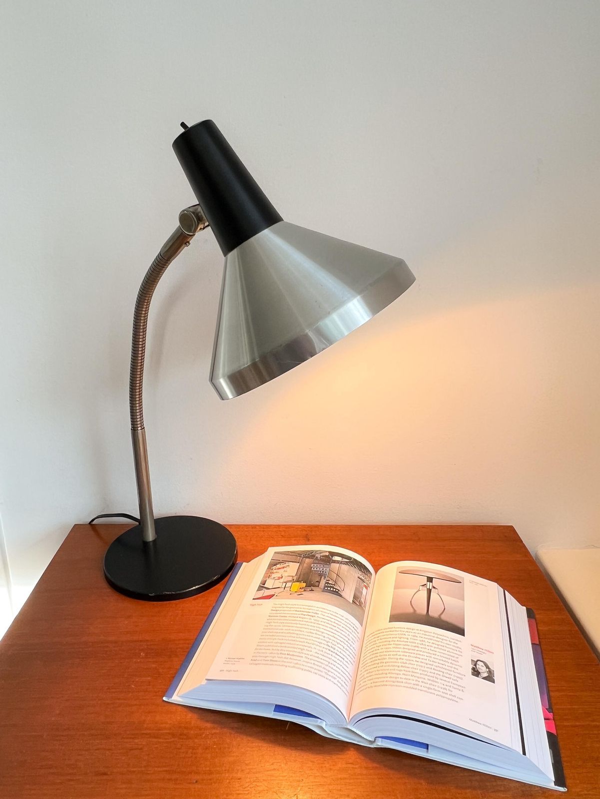 Vintage Hala Zeist Desk Lamp – Dutch Design By H. Busquet, 1967 – Model 751 – Black, Chrome – Mcm – Modern