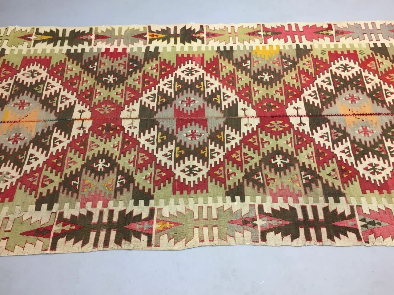 Antique Turkish Kilim Rug 413x127cm Runner Shabby Old Country Home Kelim photo buy
