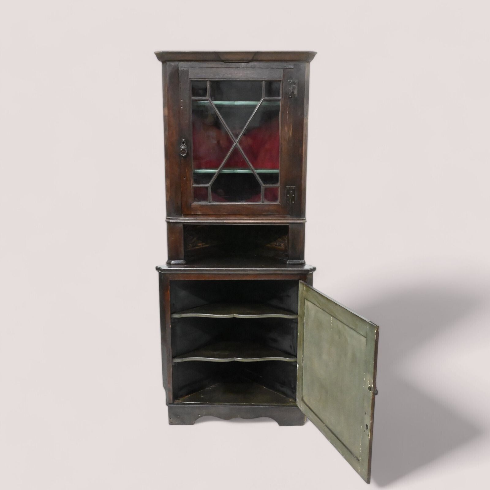 Early Georgian Oak Country Corner Cabinet From Pontewydd Wales Free* Uk Delivery photo vintage