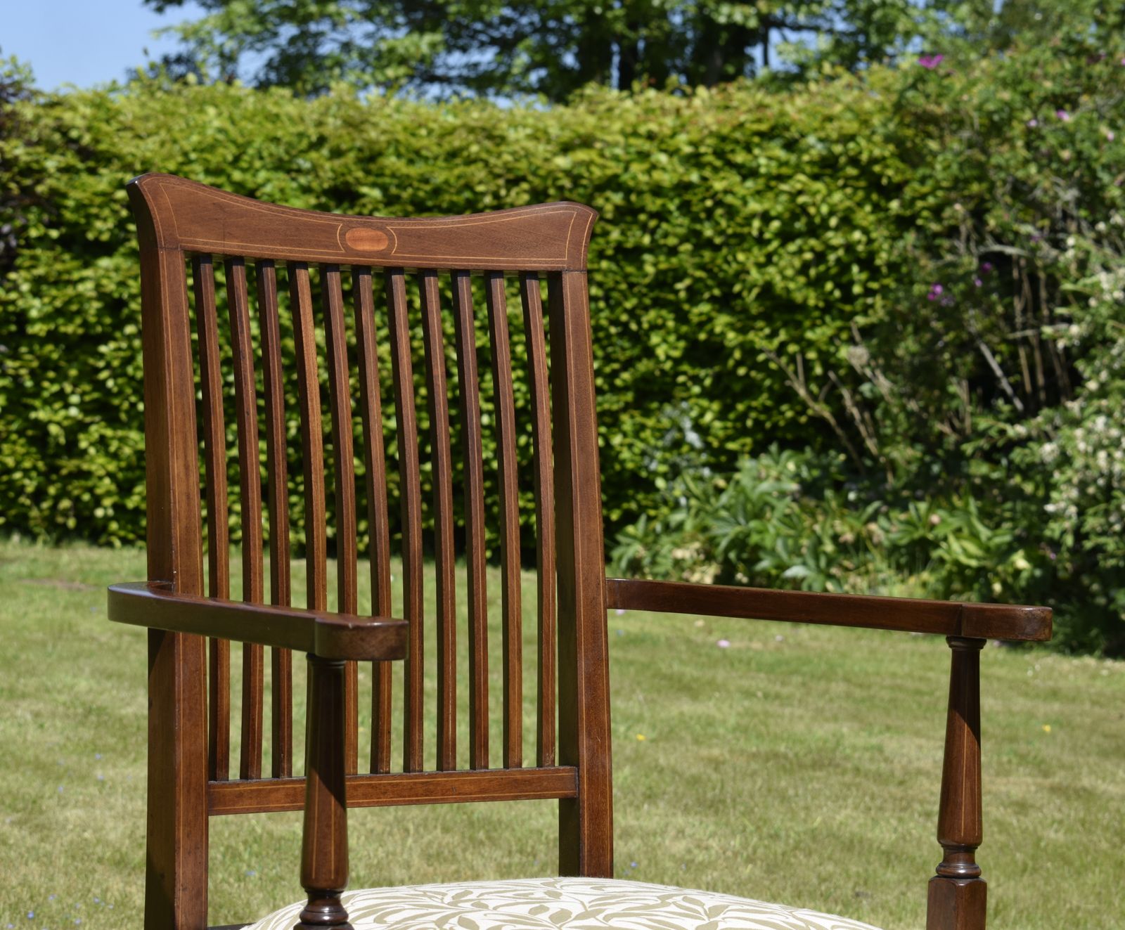 Edwardian Mahogany And Inlaid Armchair photo Furniture