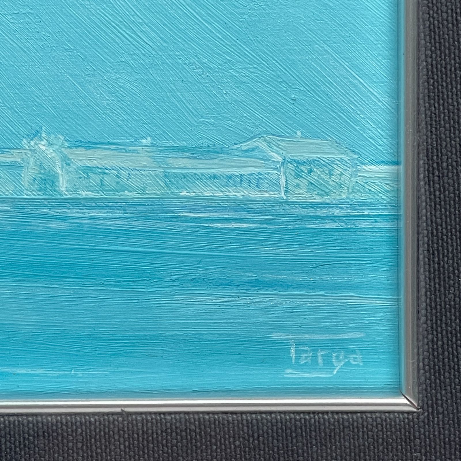Luigi Targa, Venetian Lagoon In The Heavenly Glare, Padua, Italy, 1970s, Oil On Canvas, Framed photo buy