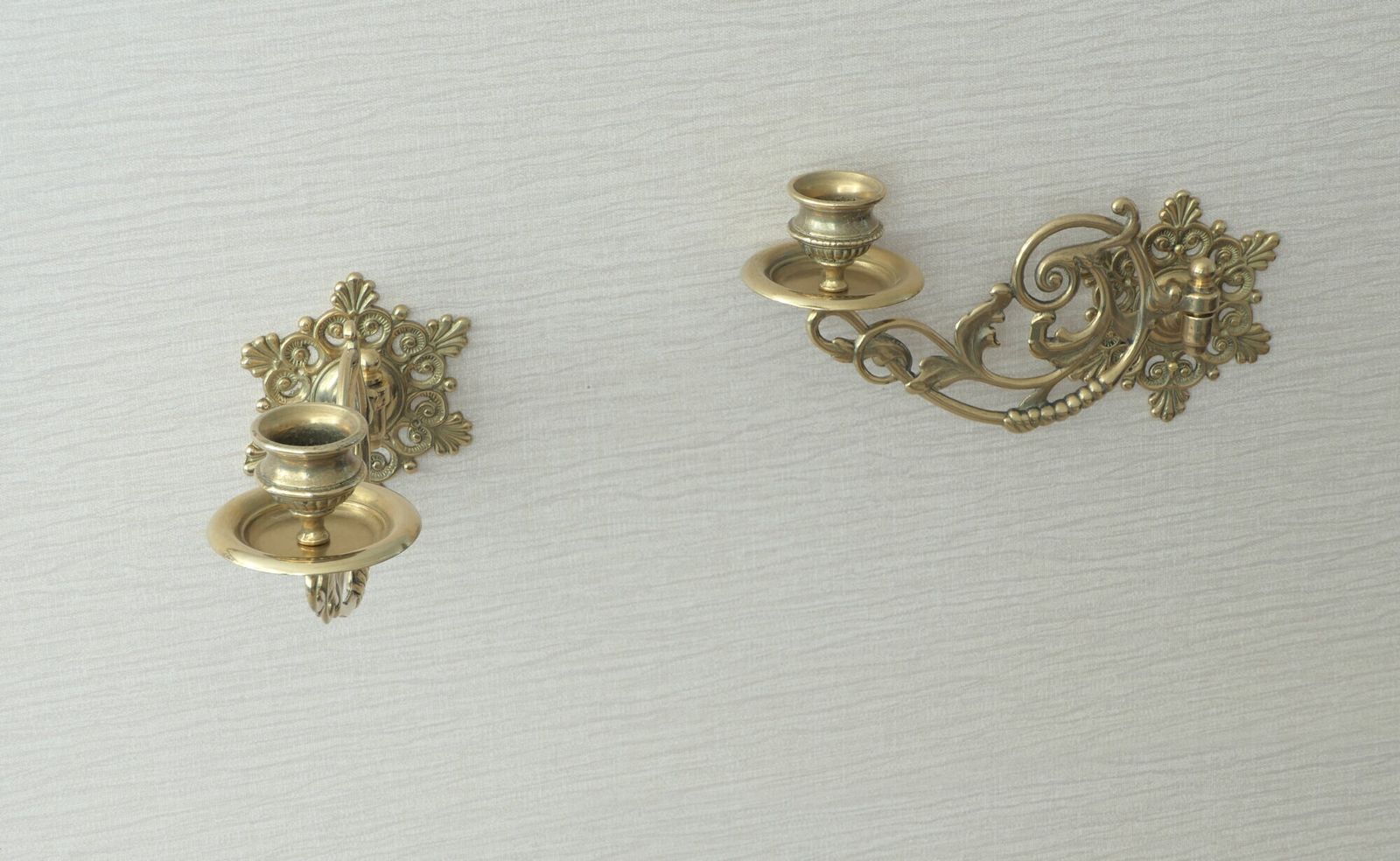 Pair Antique Style Brass Sconce photo for sale