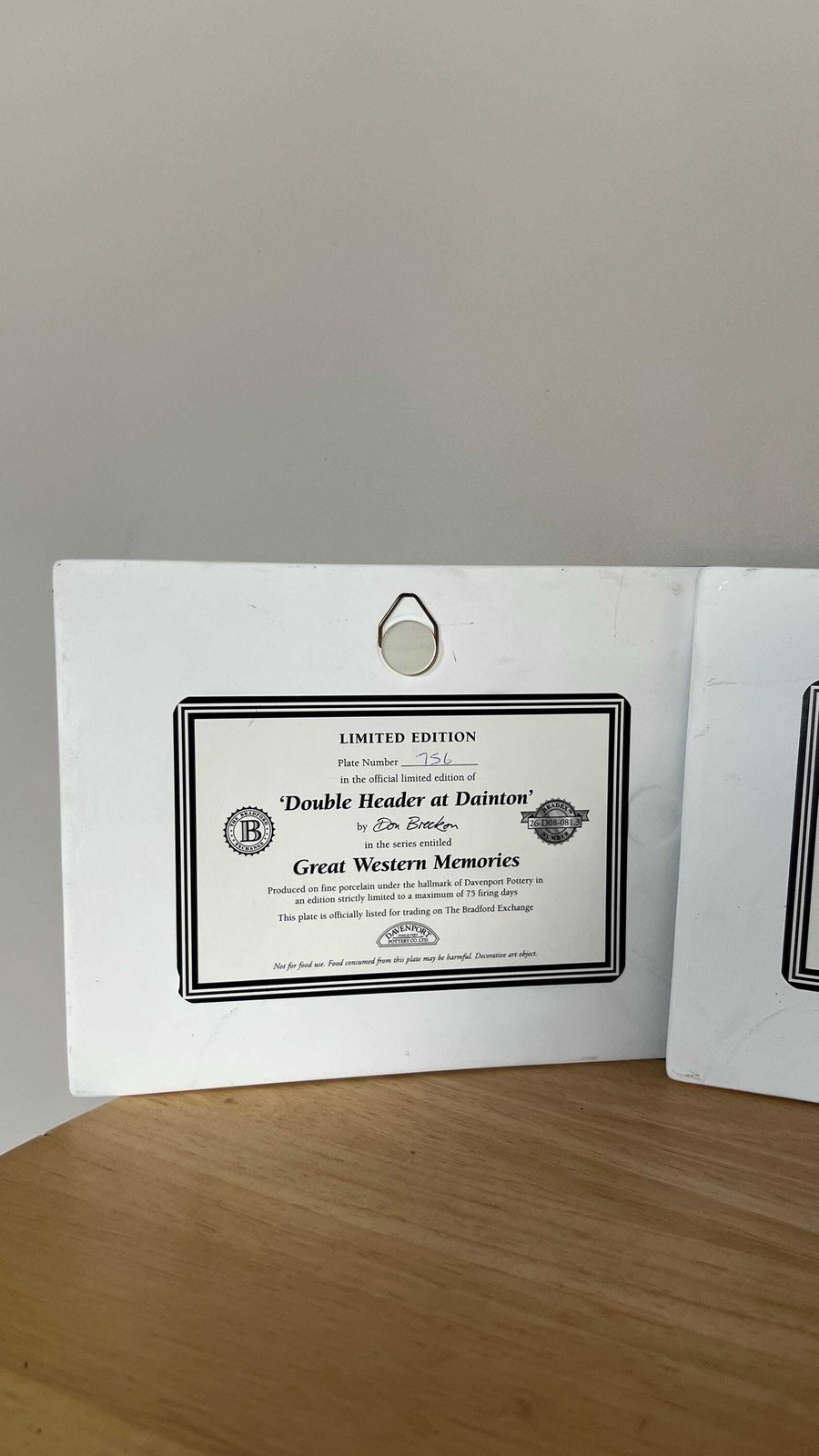 Set Of 3 Limited Edition Ceramic Plates – Great Western Memories Steam Train Series photo vinterior