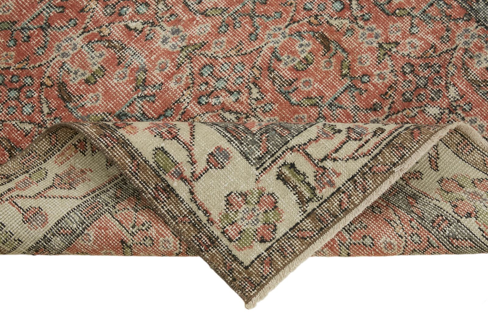 Handmade Red Turkish Vintage Area Rug 108 Cm X 198 Cm photo vinterior
