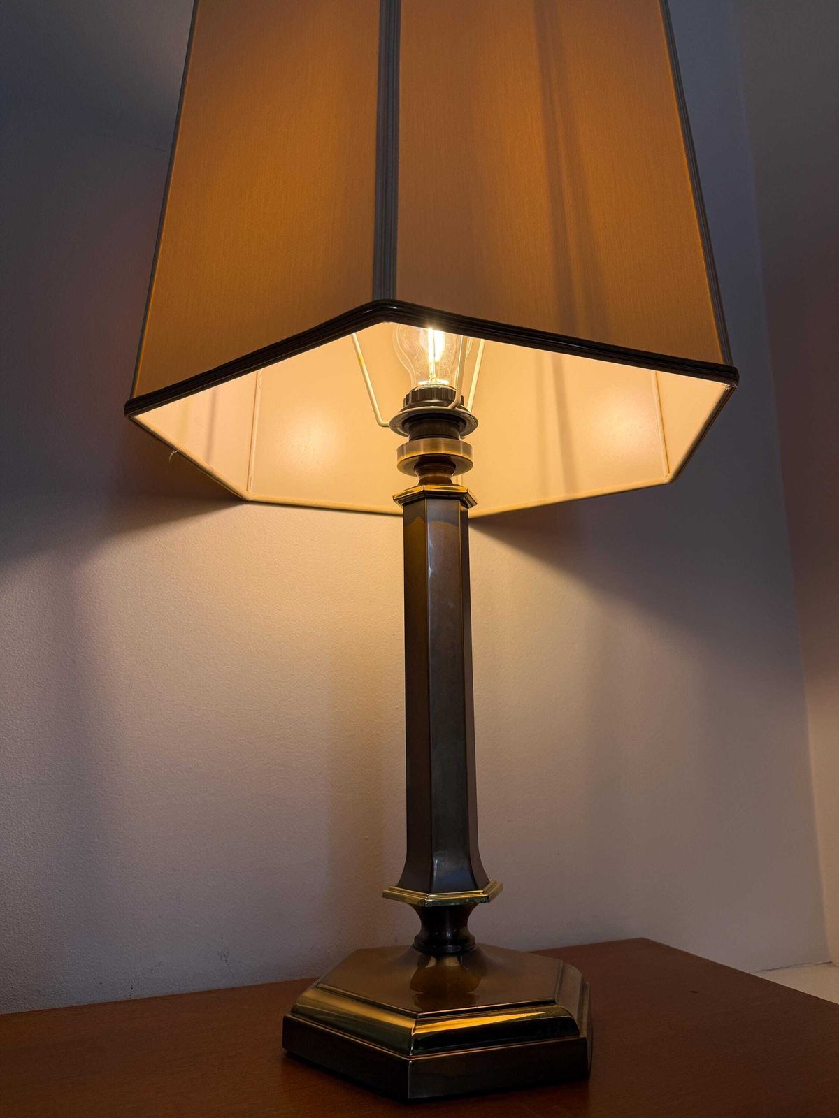 Vintage Herda Amsterdam Brass Table Lamp Xxl (74 Cm / 29.13")   Mid Century   Hollywood Regency   60/70s photo 155.0