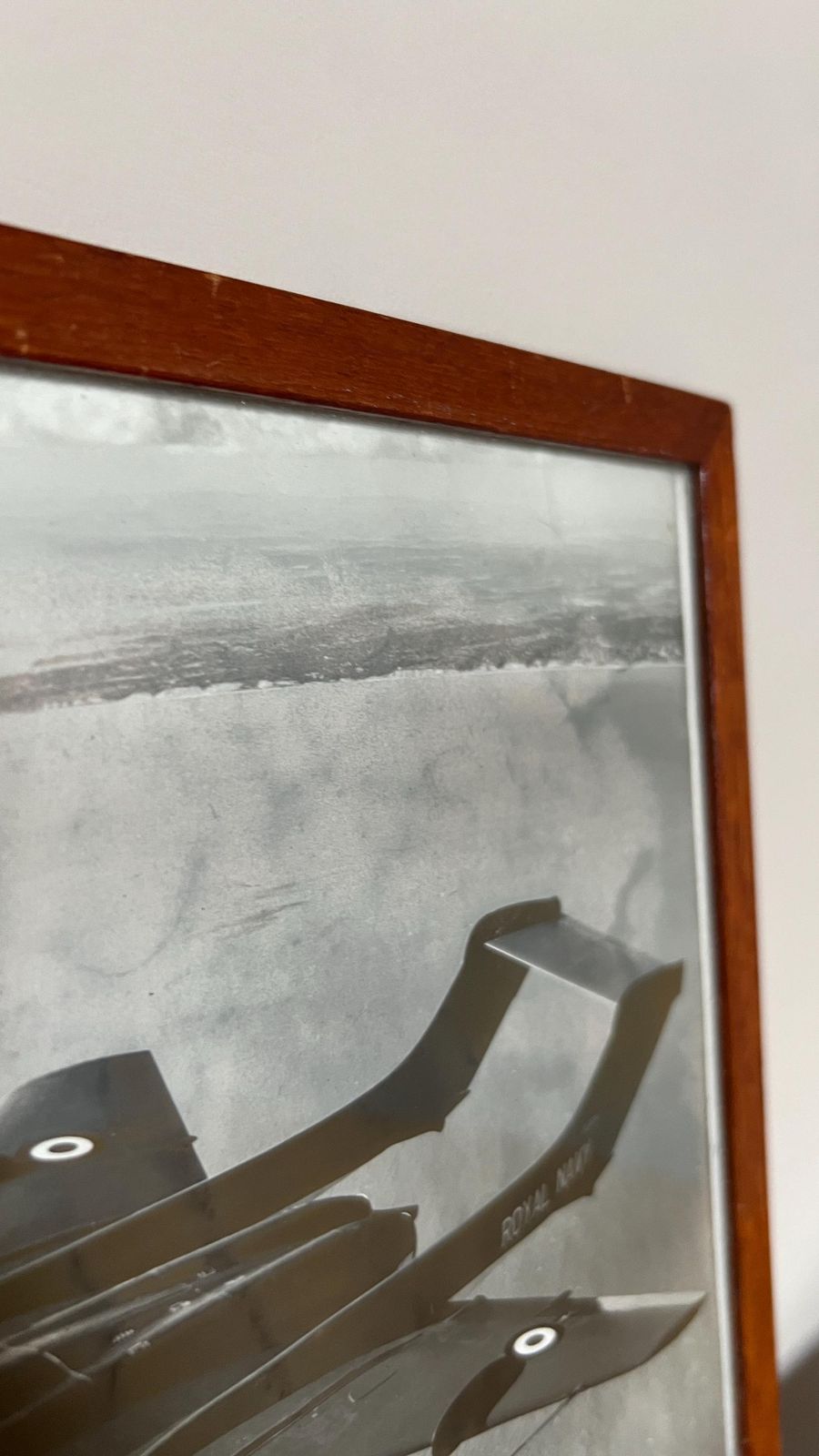 Vintage Photograph Of Royal Navy Jet – Framed Military Aviation Photo photo 59.0