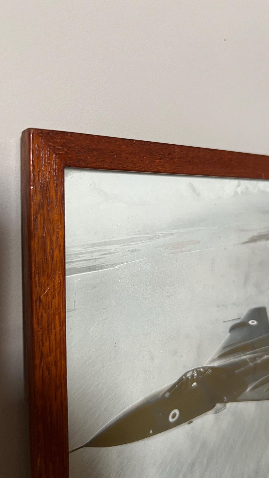 Vintage Photograph Of Royal Navy Jet – Framed Military Aviation Photo photo vinterior