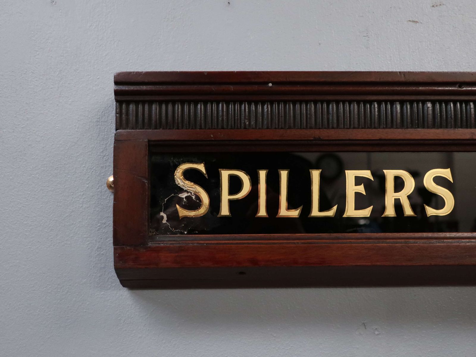 Spillers Nephews Biscuits ~ Gilt Glass Advertising Sign photo Home Decor