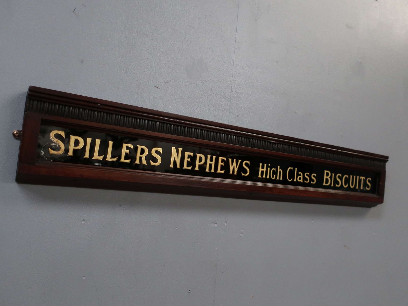 Spillers Nephews Biscuits ~ Gilt Glass Advertising Sign photo buy