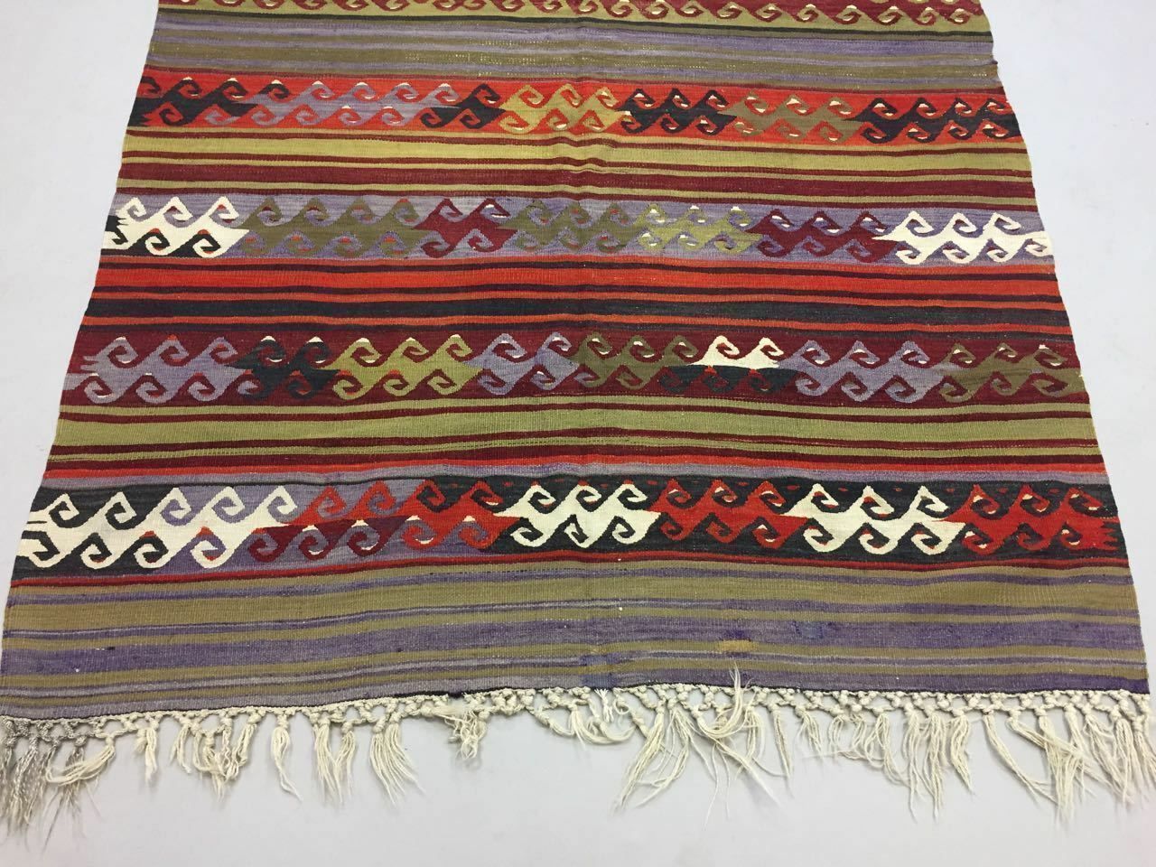 Antique Turkish Kilim Rug 420x154cm Shabby Vintage Old Country Home Kelim photo for sale