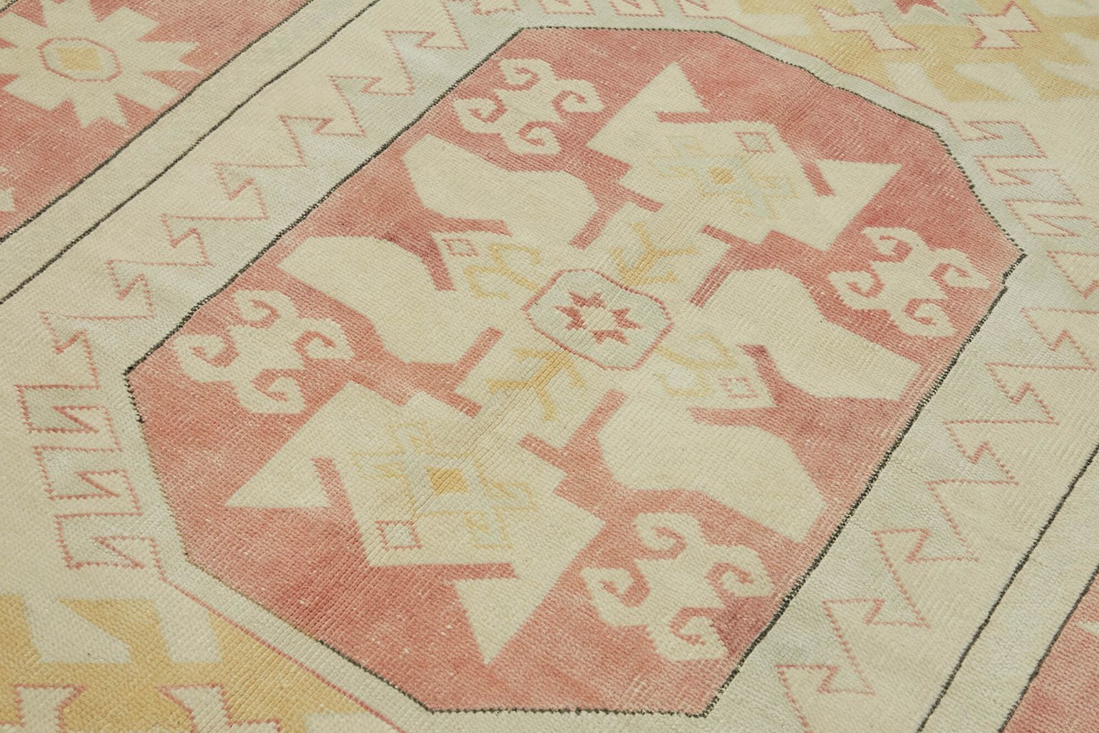 Handmade Vintage Beige Anatolian Rug 162 Cm X 244 Cm photo 688.0