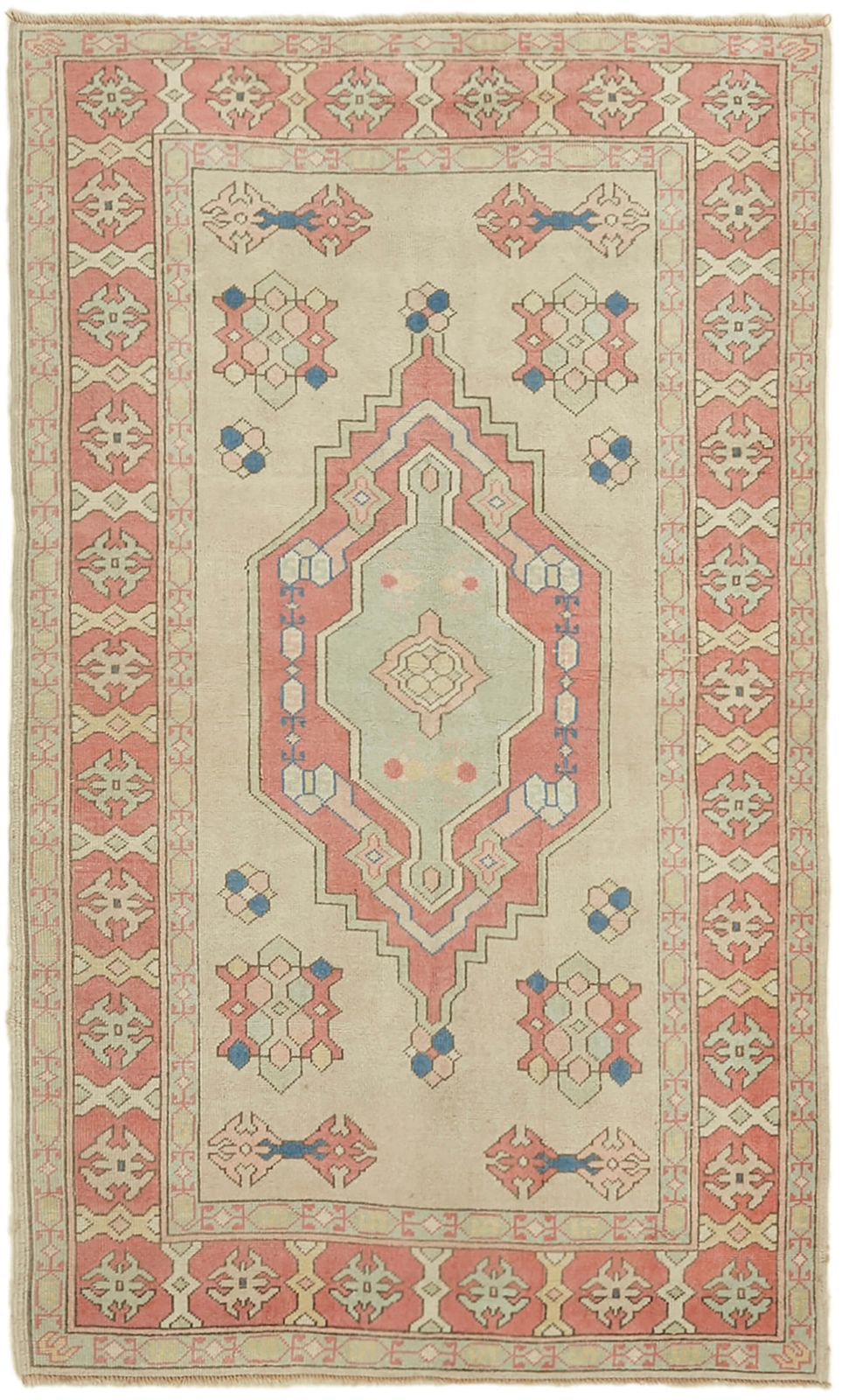 Handmade Anatolian Beige Anatolian Rug 139 Cm X 226 Cm