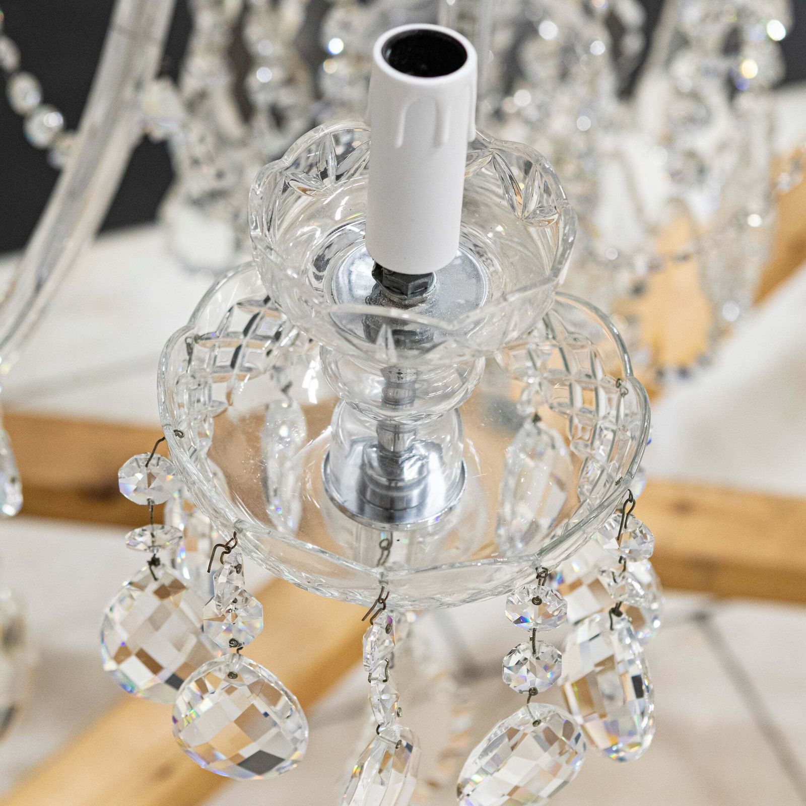 photo furniture Spectacular Extra Large Lead Crystal Chandelier 5'7'' Tall