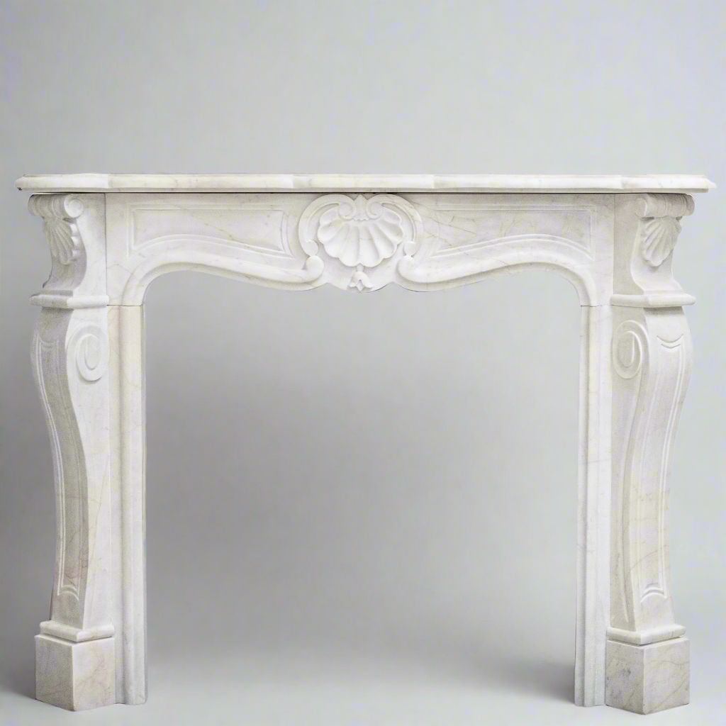 Reclaimed French Louis XVI Style Marble Fireplace