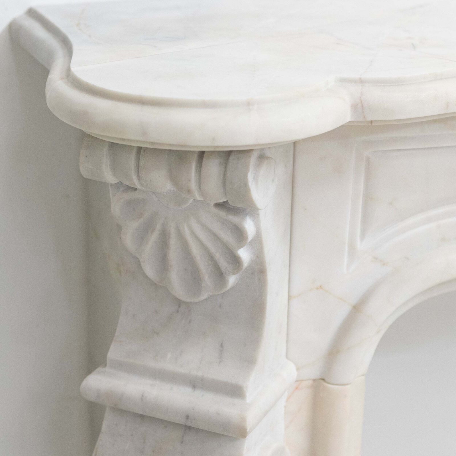 photo buy Reclaimed French Louis XVI Style Marble Fireplace