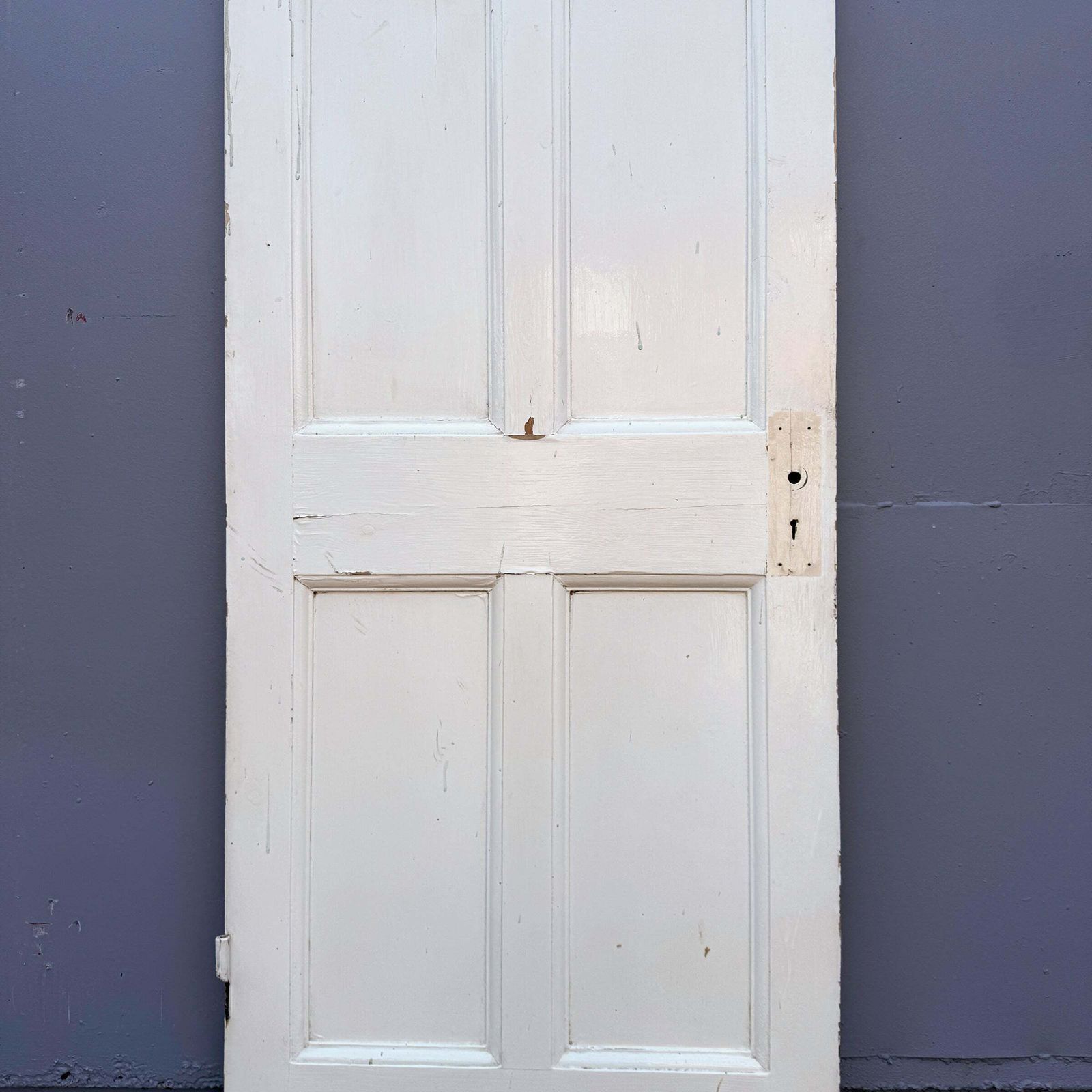 240.0 Antique Georgian 6 Panel Door   195.5cm X 76cm photo