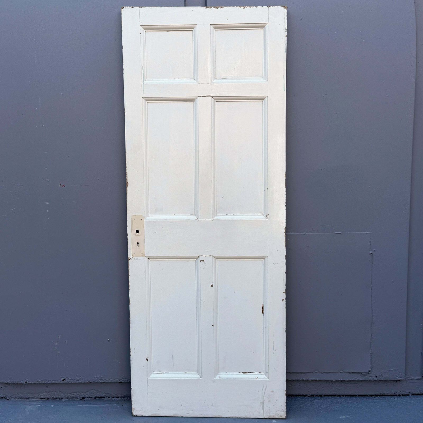 photo vintage Antique Georgian 6 Panel Door   195.5cm X 76cm