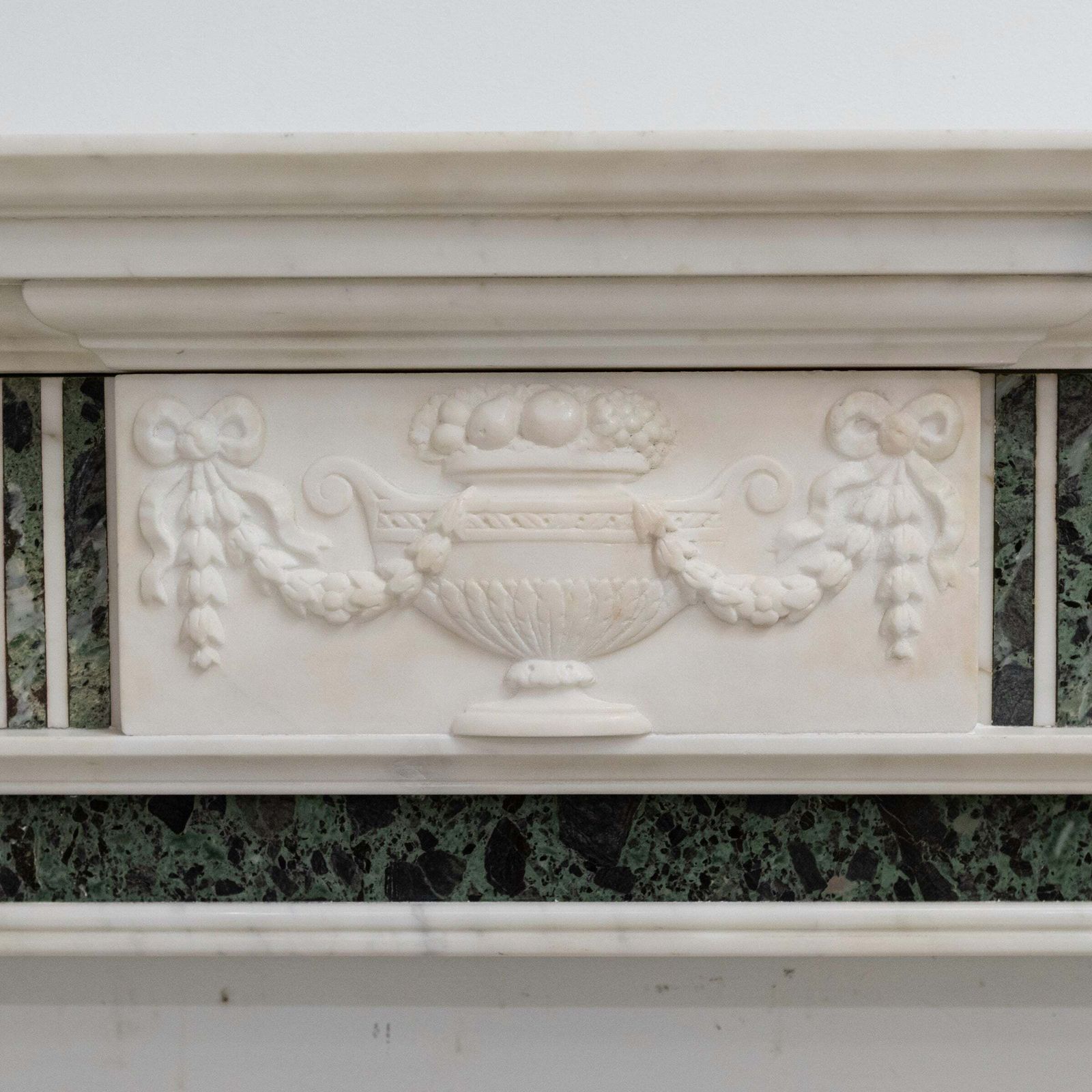 Reclaimed Georgian Style Statuary & Verde Marble Surround (Pair Available) photo for sale
